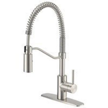 BOSTON HARBOR Boston Harbor FP4A0096NP Pull-Down Kitchen Faucet, 1-Faucet Handle, Brushed Nickel FP4A0096NP